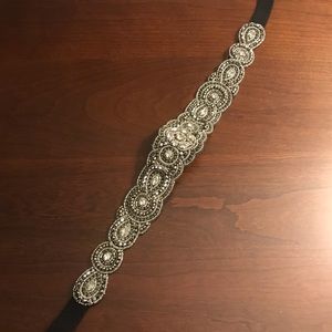 GLINT Arabesque Beaded Stretch Belt